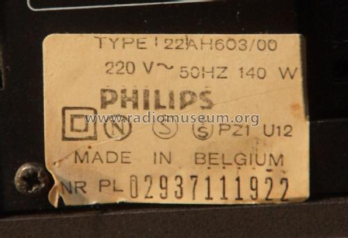 AM-FM Stereo Receiver 22AH603 /00 /12 /15 /60 /62 /65; Philips Belgium (ID = 2585613) Radio