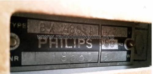 BX480A; Philips Belgium (ID = 2377606) Radio
