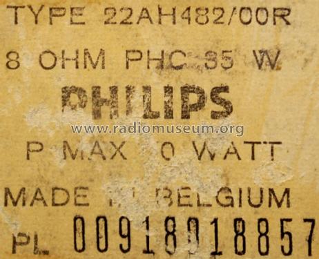 HiFi Lautsprecherbox 22AH482 /00R; Philips Belgium (ID = 2187219) Speaker-P