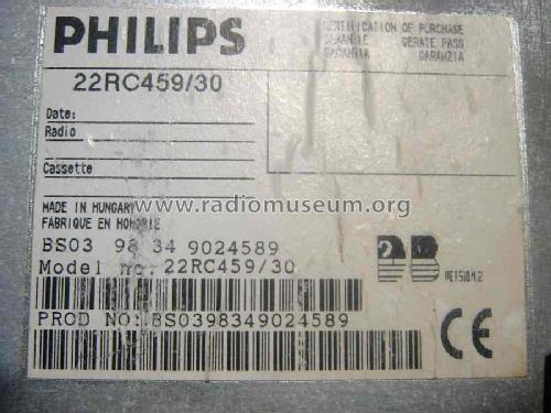 22RC459; Philips Hungary, (ID = 645370) Car Radio