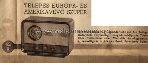 42B; Philips Hungary, (ID = 2223652) Radio