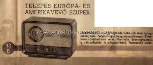 42B; Philips Hungary, (ID = 2223652) Radio