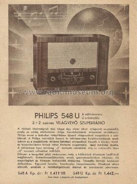 548U; Philips Hungary, (ID = 1489976) Radio