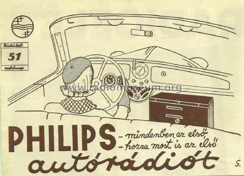 Car Radio 247/B; Philips Hungary, (ID = 1931373) Car Radio