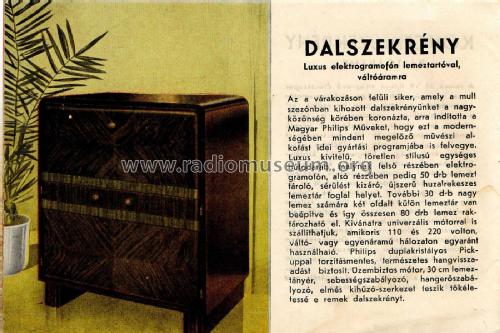 Dalszekrény - Song Cabinet ; Philips Hungary, (ID = 2227726) R-Player