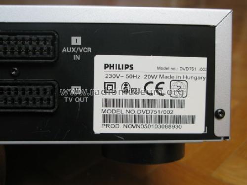 DVD Video CD Player DVD751; Philips Hungary, (ID = 1531887) Enrég.-R