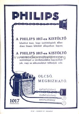 Kis töltőkészülék 1017; Philips Hungary, (ID = 1604983) A-courant