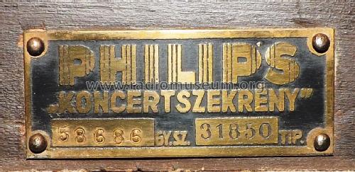 Koncertszekrény 31850 / 1850 Philips Ultra Szuper; Philips Hungary, (ID = 1616220) Radio
