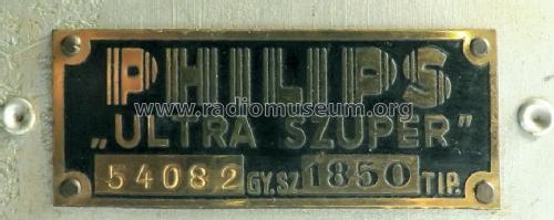 Koncertszekrény 31850 / 1850 Philips Ultra Szuper; Philips Hungary, (ID = 1616225) Radio