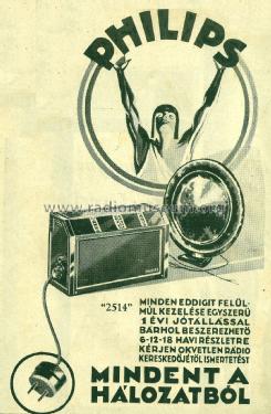 Modernvevö 2514; Philips Hungary, (ID = 1900838) Radio