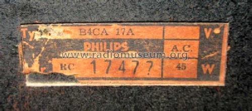 Minor B4CA17A; Philips; India (ID = 2020821) Radio