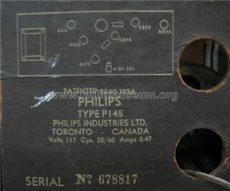 P145 ; Philips Canada (ID = 1624342) Radio