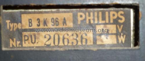 B3K96A; Philips del Uruguay (ID = 2309629) Radio