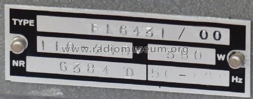 120W-Mischverstärker EL6431 /00; Philips; Eindhoven (ID = 2216625) Ampl/Mixer