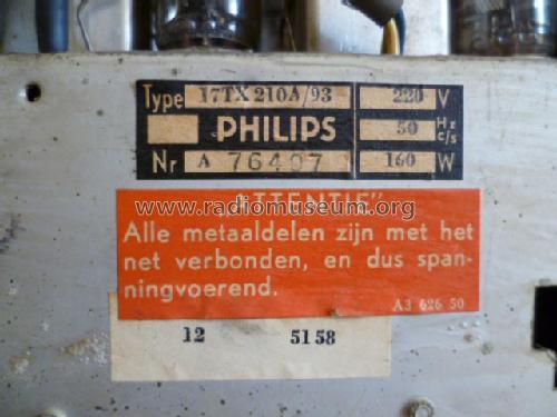 17TX210A; Philips; Eindhoven (ID = 1502422) Television