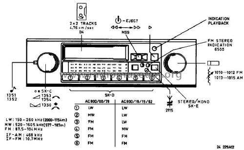 22AC800 /00; Philips; Eindhoven (ID = 1055468) Car Radio