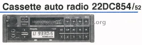 22DC854 /52; Philips; Eindhoven (ID = 1835377) Car Radio