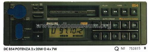 22DC854 /52; Philips; Eindhoven (ID = 2723128) Car Radio