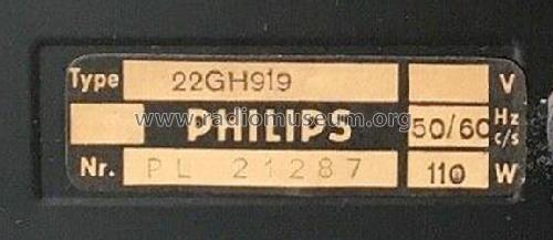 22GH919 	/00 /16 /17 /19 /22 /29 /32; Philips; Eindhoven (ID = 2527500) Ampl/Mixer