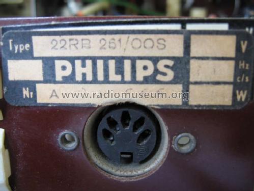 22RB261 /00S /00L /00B; Philips; Eindhoven (ID = 814192) Radio