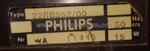 22RB562 /00 /16; Philips Radios - (ID = 2530229) Radio