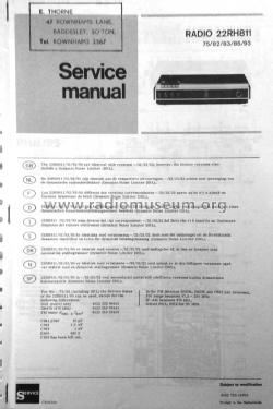 811 22RH811 /75 /82 /83 /85 /93; Philips; Eindhoven (ID = 2126554) Radio