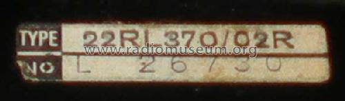 22RL370 /02R; Philips Belgium (ID = 1544337) Radio