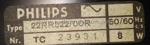 22RR522 /00R /19R; Philips Belgium (ID = 2530235) Radio