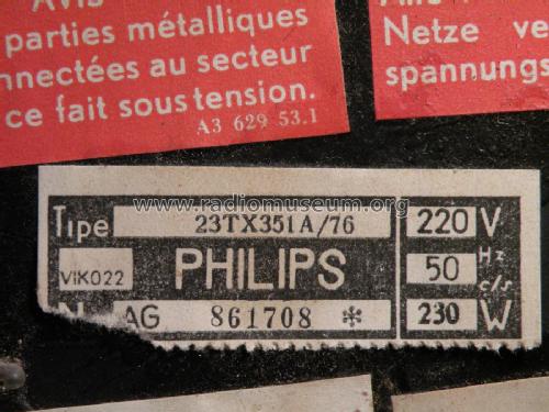 23TX351A /00 /05 /07 /76; Philips; Eindhoven (ID = 2140688) Fernseh-E