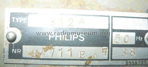 312A; Philips; Eindhoven (ID = 1785000) Radio