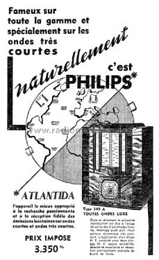 Atlantida 349A; Philips; Eindhoven (ID = 1861123) Radio