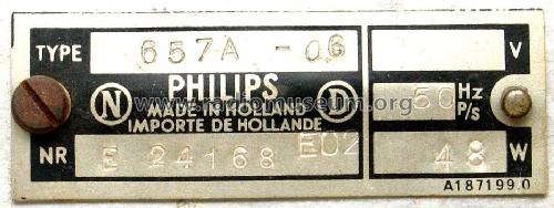 657A -06; Philips; Eindhoven (ID = 1469507) Radio