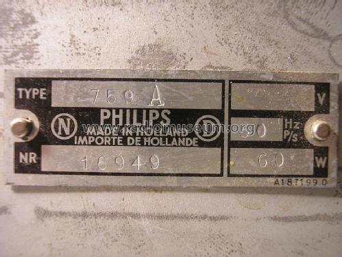 759A; Philips; Eindhoven (ID = 1730958) Radio