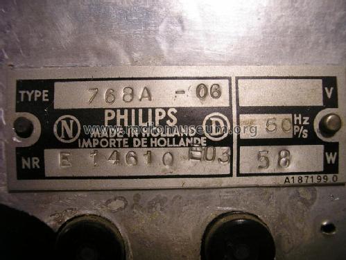 768A-06; Philips; Eindhoven (ID = 1366170) Radio