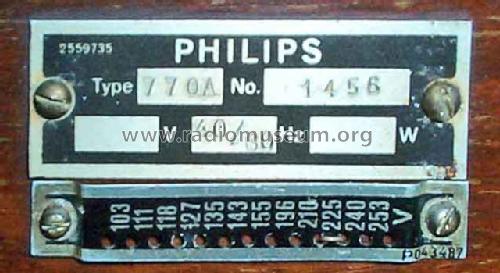 770A; Philips; Eindhoven (ID = 628840) Radio