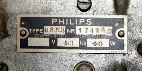 Super inductance 836A; Philips; Eindhoven (ID = 234282) Radio
