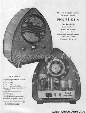936A; Philips; Eindhoven (ID = 196229) Radio