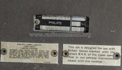 940 A ; Philips Electrical, (ID = 2371705) Radio