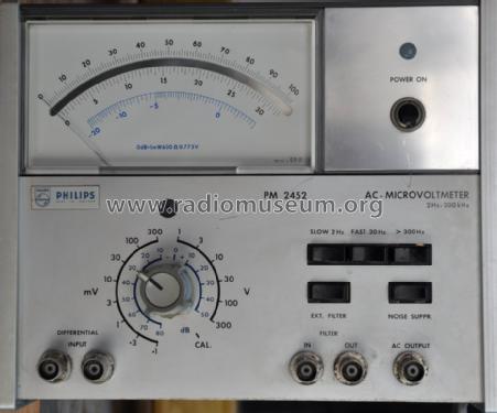 AC- Microvoltmeter PM-2452/; Philips; Eindhoven (ID = 1245985) Equipment