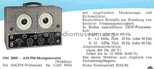 AM/FM-Messgenerator GM2889; Philips; Eindhoven (ID = 1019587) Ausrüstung