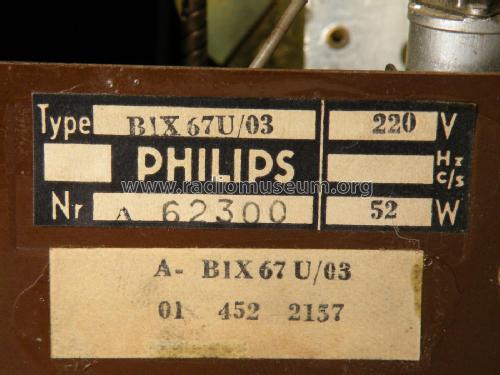 B1X67U /00 /03; Philips; Eindhoven (ID = 2208283) Radio