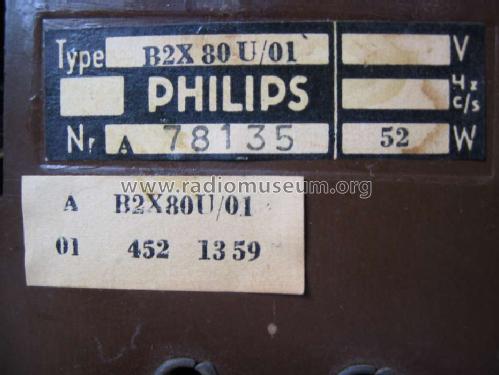 B2X80U /01; Philips; Eindhoven (ID = 812470) Radio