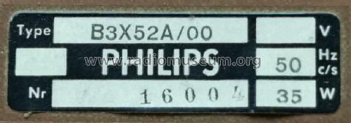 B3X52A; Philips; Eindhoven (ID = 2575109) Radio