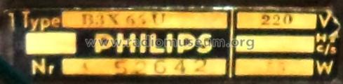 B3X66U; Philips Belgium (ID = 2035188) Radio