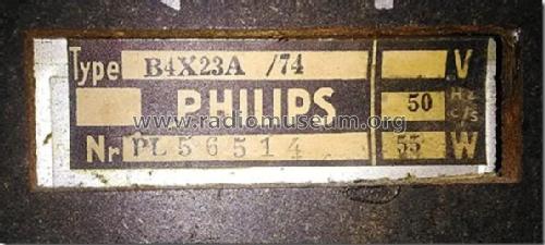 B4X23A /74; Philips Belgium (ID = 2520244) Radio