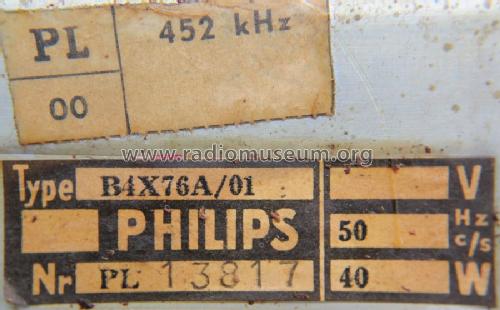 B4X76A /01; Philips Belgium (ID = 1331803) Radio