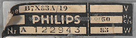 B7X83A /19; Philips; Eindhoven (ID = 610790) Radio