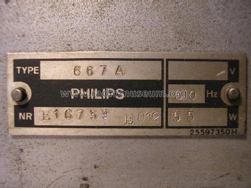 Berceuse 667A; Philips; Eindhoven (ID = 952395) Radio