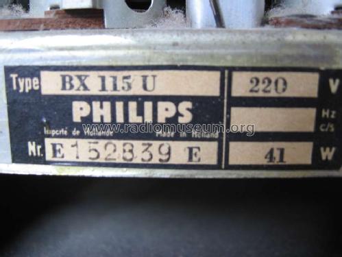 BX115U ; Philips; Eindhoven (ID = 814200) Radio