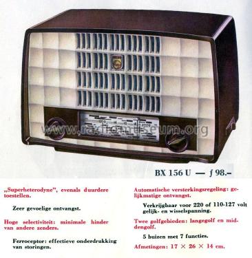 BX156U /00 /19; Philips; Eindhoven (ID = 2390767) Radio